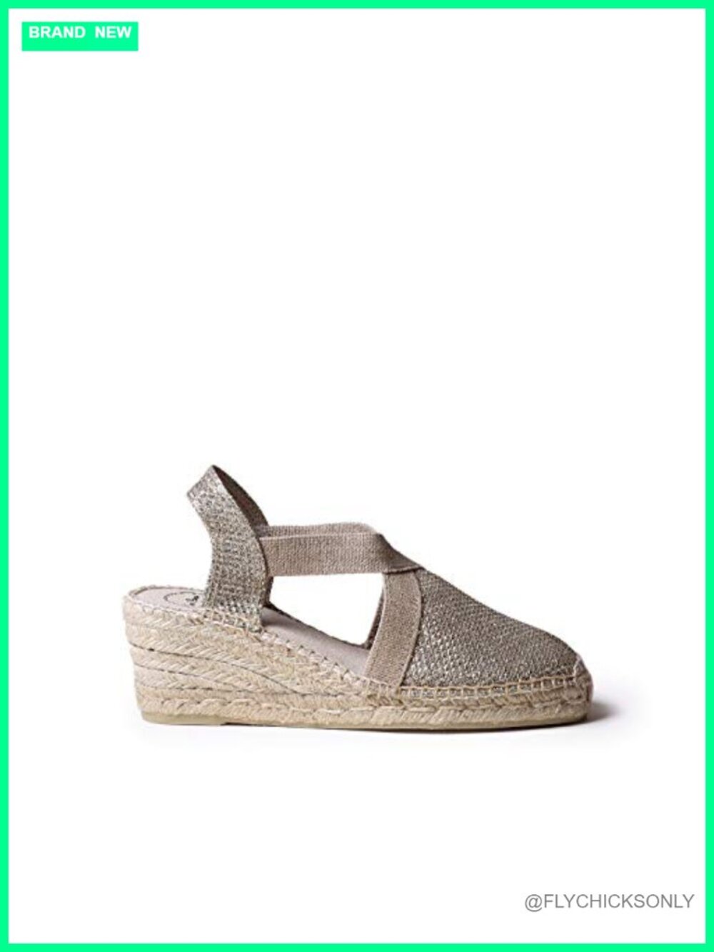 Toni Pons Triton Metallic Espadrille Slip-On Wedge Comfortable Women's Shoe